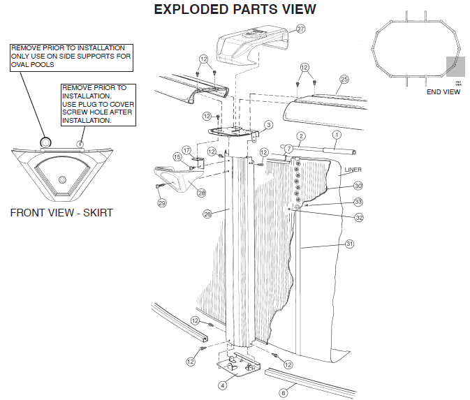 16' x 28' Oval 52" Embassy Royal Retreat Parts Reorder
